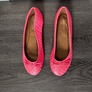 Arezzo Pink Quilted Ballet Flats